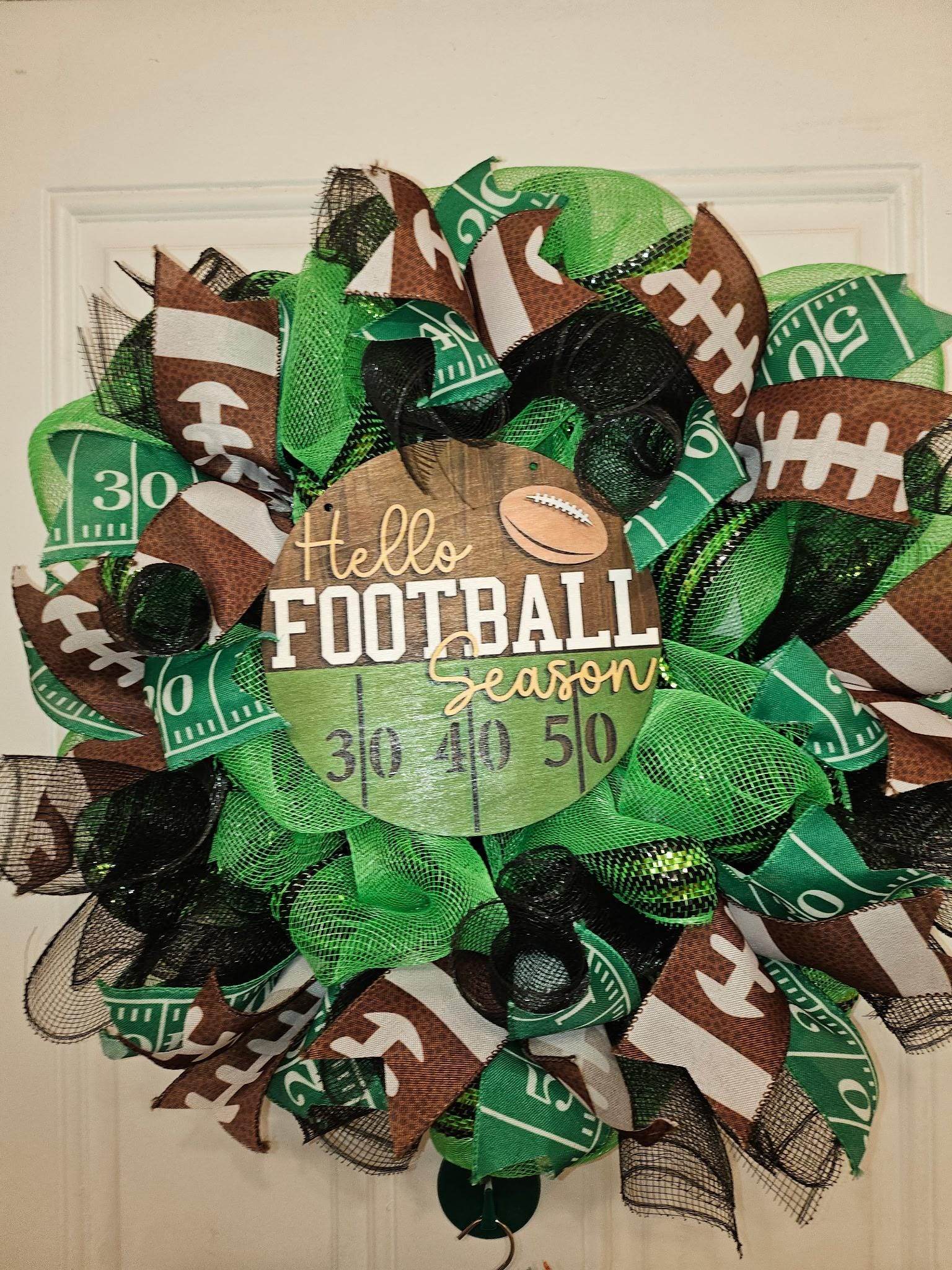 Hello Football Season Wreath