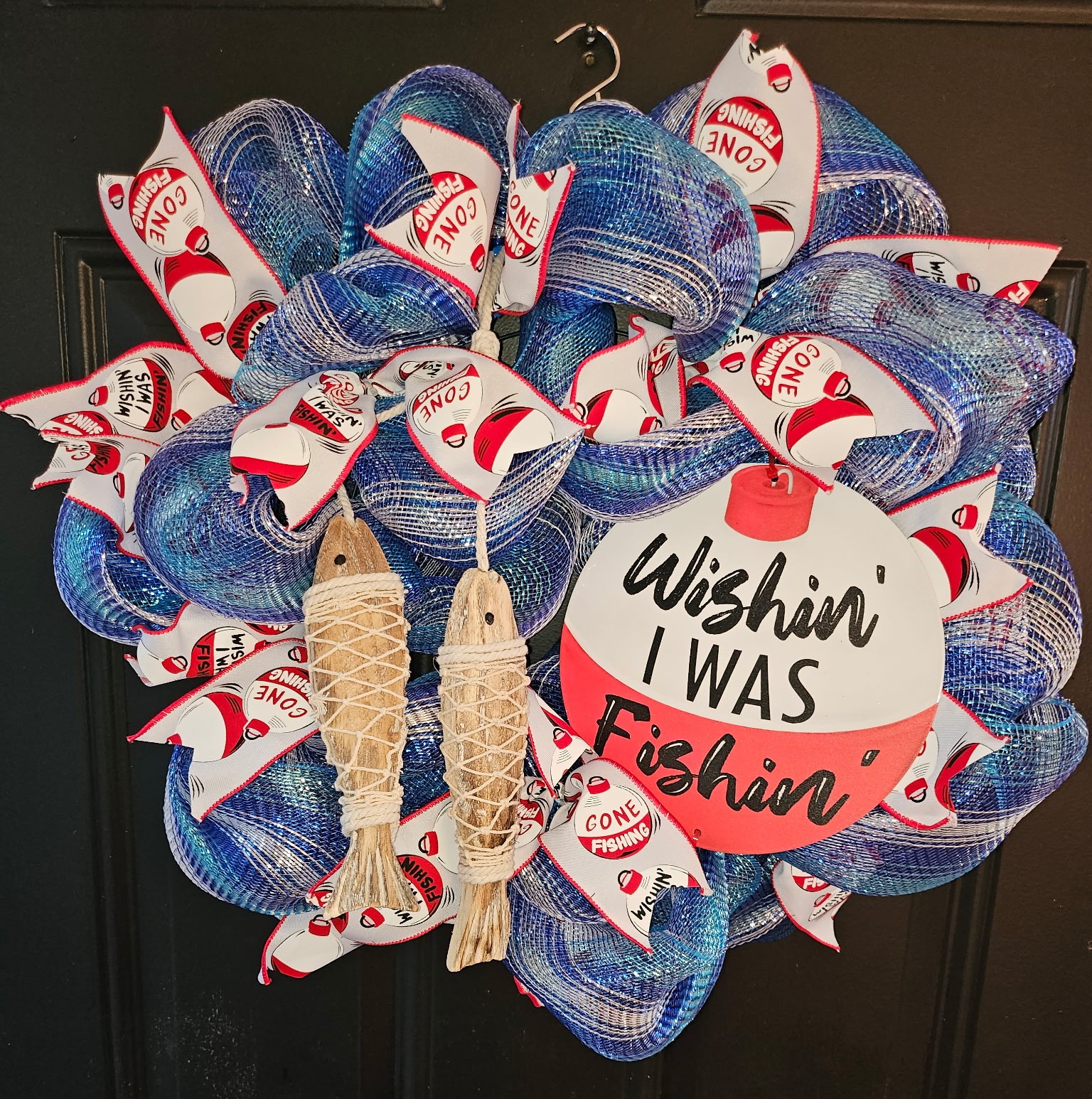 Wishin I Was Fishin Wreath