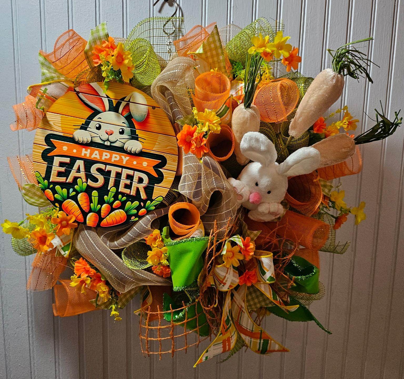 Happy Easter Bunny Wreath